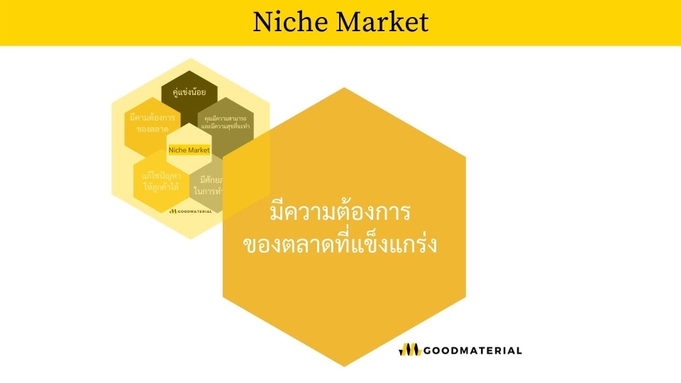 ความต้องการในตลาดแข็งแกร่งหรือไม่ Niche-Market